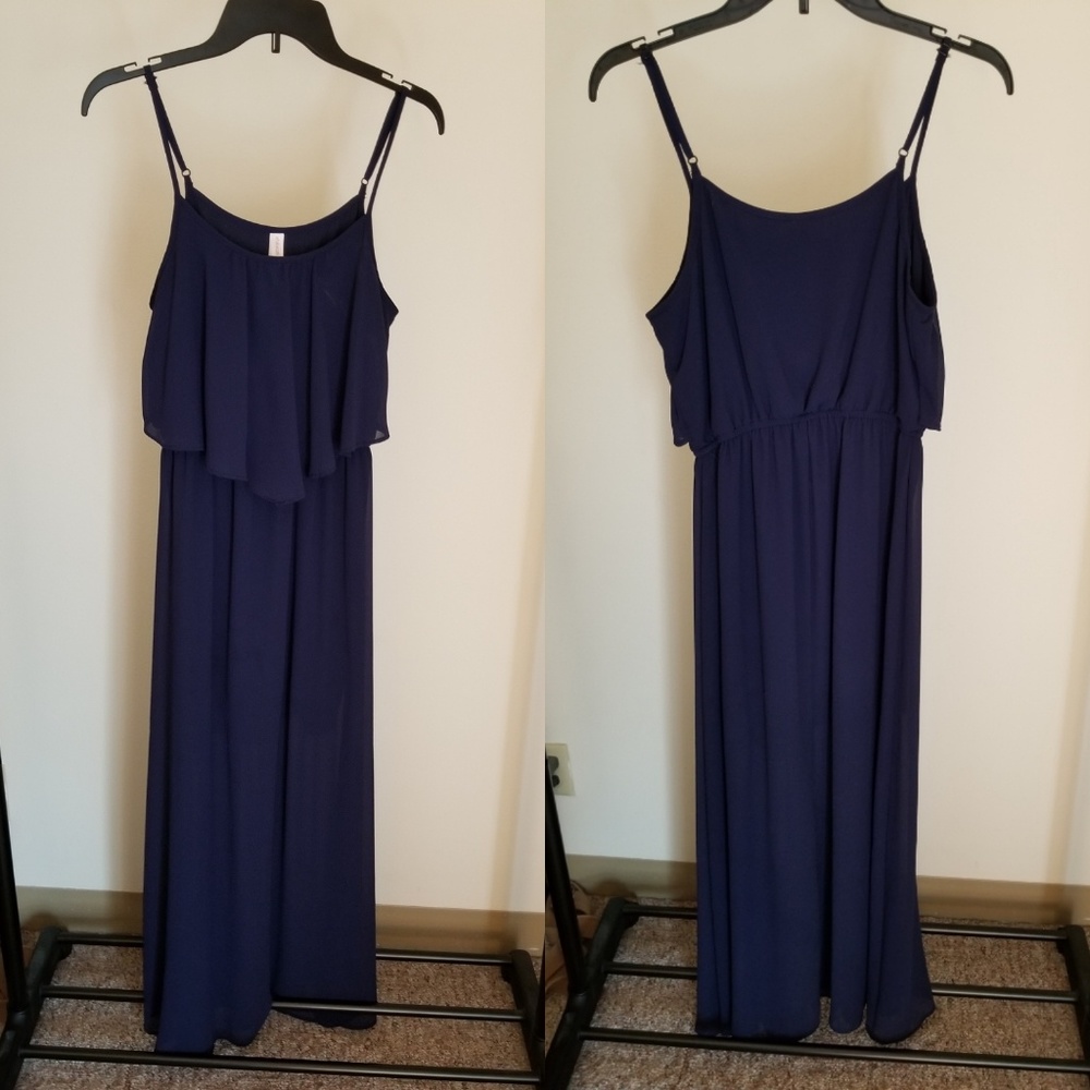 Dark blue maxi dress